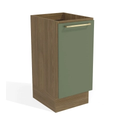 Balcão 1 Porta Botanic Kappesberg M621 Nogueira e Verde Oliva