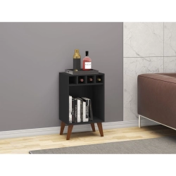 Balcão Retrô com Garrafeiro RT3142 Movelbento Preto