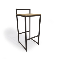 Banqueta Industrial Kappesberg LI024 Freijó e Preto Fosco