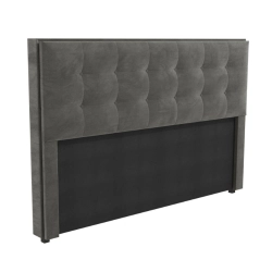 Cabeceira Com Botões Kappesberg Cama Box 195cm Chumbo
