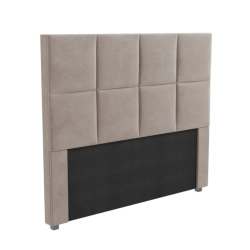Cabeceira Quadriculada Kappesberg Cama Box 140cm Cinza