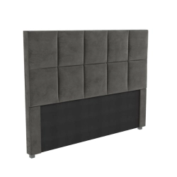Cabeceira Quadriculada Kappesberg Cama Box 160cm Chumbo