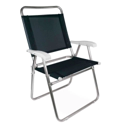 Cadeira master plus alumínio Mor Preta-2152