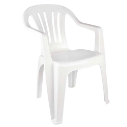 Cadeira plástica poltrona Mor Branca