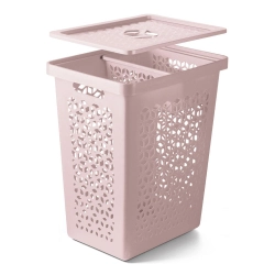 Cesto Multiuso Lili UZ Com Tampa Rosa