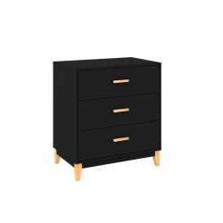 Cômoda 3 gavetas Legno LE6008 Movelbento Preto  