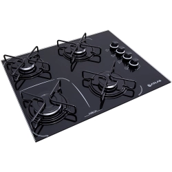 Cooktop 4 Bocas Agile Up Glass Atlas Preto