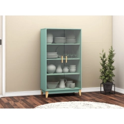 Cristaleira 2 portas 3 prateleiras Legno LE6014 Movelbento Oliva