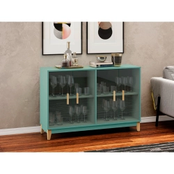 Cristaleira 4 portas Legno LE6020 Movelbento Oliva