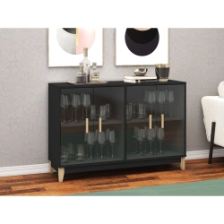 Cristaleira 4 portas Legno LE6020 Movelbento Preto