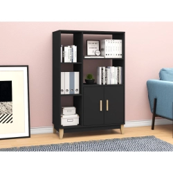 Estante 2 Portas 5 Prateleiras Legno LE6010 Movelbento Preto