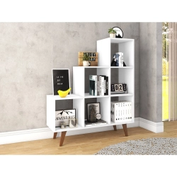Estante Retrô 6 nichos RT3147 Movelbento Branco
