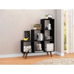 Estante Retrô 6 nichos RT3147 Movelbento Preto