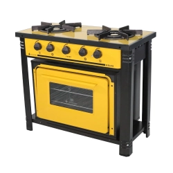 Fogão Industrial Venâncio BR2BF 2 Bocas com Forno Gás GLP Amarelo