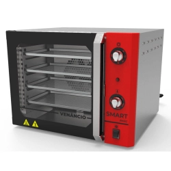 Forno convector smart Basic FCSB4E 4 esteiras 55L Venâncio inox e vermelho 220v