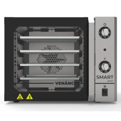 Forno convector smart Basic FCSB4E 4 esteiras 55L Venâncio preto e painel inox