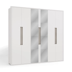 Roupeiro Kappesberg CB1PM555 6 Portas Com Espelho Branco
