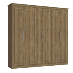 Guarda Roupa Kappesberg N573 6 Portas e 3 Gavetas Flex Nogueira e Verde Oliva