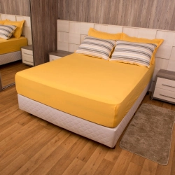 Jogo de Lençol Sublime Prediletto 3 Peças Queen Amarelo