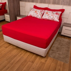 Jogo de Lençol Summer Prediletto 3 Peças Queen Vermelho