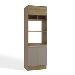 Kit Forno Botanic Kappesberg M627 3 Portas Nogueira e Fendi Kit Forno Botanic Kappesberg M627 3 Portas Nogueira e Fendi