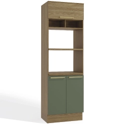 Kit Forno Botanic Kappesberg M627 3 Portas Nogueira e Verde Oliva