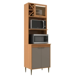 Kit Forno e Micro 5348 Francini 65cm 2 Portas Móveis Sul Angelin e Damasco