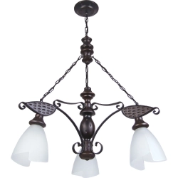 Lustre Rústico Envelhecido 503E para 3 Lâmpadas - Luminárias Muller