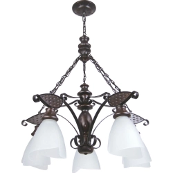 Lustre Rústico Envelhecido 505E para 5 Lâmpadas - Luminárias Muller