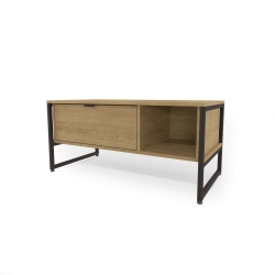 Mesa de Centro Industrial Kappesberg LI019 Freijó e Preto Fosco