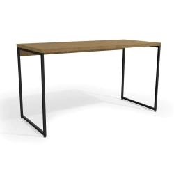 Mesa Secretária Industrial Kappesberg LI003 Freijó e Preto Fosco