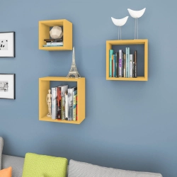 Nicho 3 Peças AM3078 Movelbento Amarelo