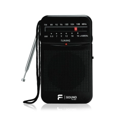 Rádio de Bolso F-Sound FS-3051 AM FM Preto