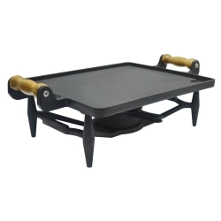 Rechaud ferro fundido Venâncio retangular liso 30 x 25 cm RRLFV