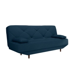 Sofá cama 3 lugares reclinável Arte Cúbica Georgia AC109 Dobrável Azul T4205