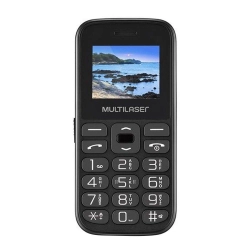  Telefone Celular do Idoso Multilaser Vita IV Dual Chip 2G Bluetooth Botão SOS Preto P9120