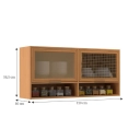 Aéreo de Cozinha 5312 Francini 120cm 2 Portas Móveis Sul Angelin