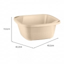 Bacia de Plástico 14L UZ409 UZ Cappuccino