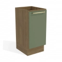 Balcão 1 Porta Botanic Kappesberg M621 Nogueira e Verde Oliva
