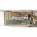 Balcão 1 Porta Botanic Kappesberg M621 Nogueira e Verde Oliva