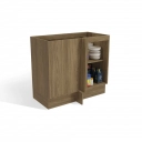 Balcão de Canto Botanic Kappesberg M625 1 Porta Nogueira e Verde Oliva