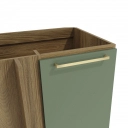 Balcão de Canto Botanic Kappesberg M625 1 Porta Nogueira e Verde Oliva