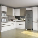 Balcão de Canto Cozinha Kappesberg Maxxi G748 1 Porta Branco