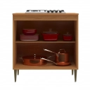 Balcão de Cozinha 5351 Brisa 80cm 2 Portas Móveis Angelin e Off White
