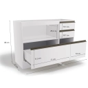 Balcão de pia Kappesberg 1 porta e 4 gavetas G746 Branco
