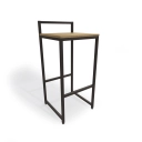 Banqueta Industrial Kappesberg LI024 Freijó e Preto Fosco