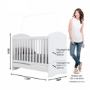 Berço e Mini Cama Henn Bala de Menta I02-10 Branco