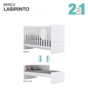 Berço Henn Labirinto 2 em 1 Branco