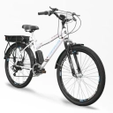 Bicicleta Elétrica Tke Track Aro 26 Branco e Azul
