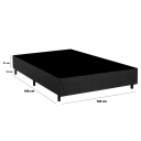 Box para Cama Casal Intensivo Gazin 138x188cm Preto Box para Cama Casal Intensivo Gazin 138x188cm Preto